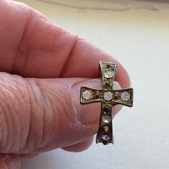 Vintage Cross Ring Crystal Copper size 8.25 - Picture 7 of 15